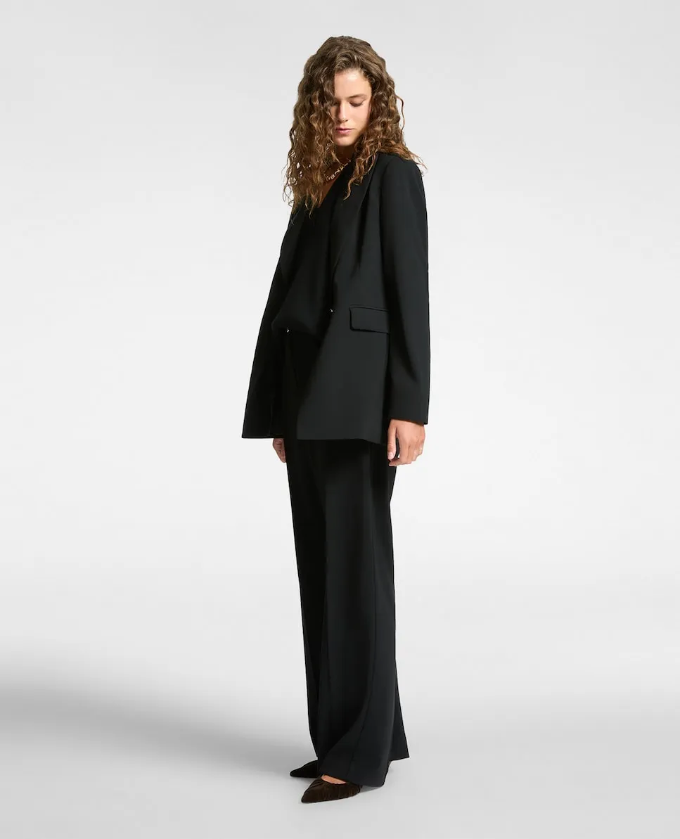 

Женские классические брюки из эластичной креповой ткани с отглаженной складкой Elena Miró, черный