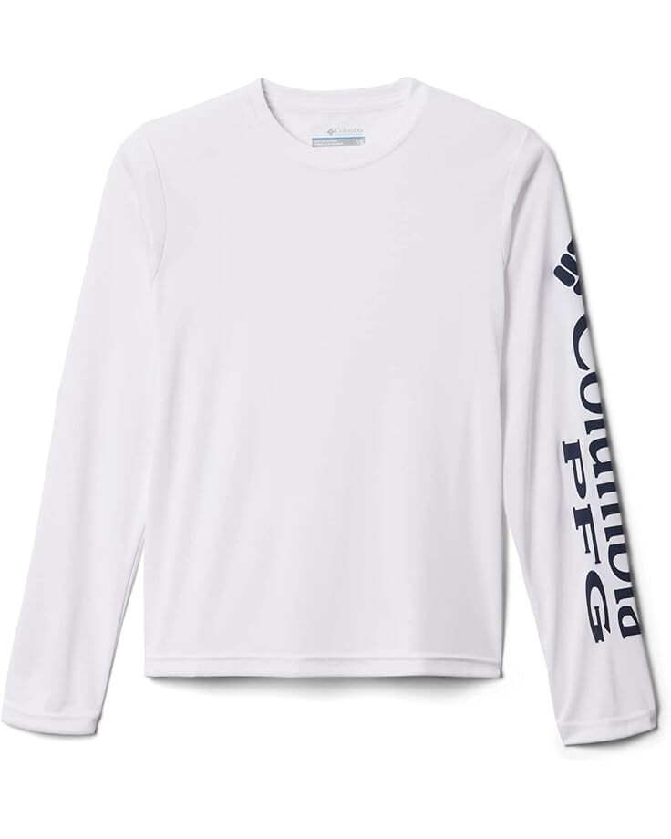

Футболка Columbia Kids Terminal Tackle L/S Tee, цвет White/Collegiate Navy Logo