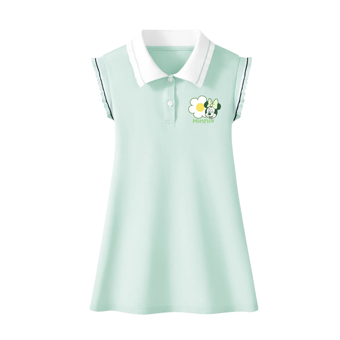 Детское платье с круглым вырезом тонкое длинное Disney, Di Floral K Bellflower Green