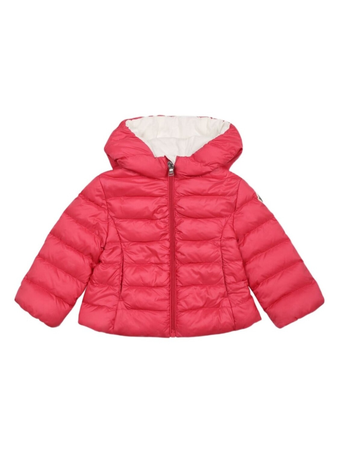 

Moncler Enfant пуховик с капюшоном, розовый