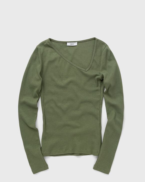 

Топ Envii Enally Ls Side V-N Tee 5314, цвет four leaf clover
