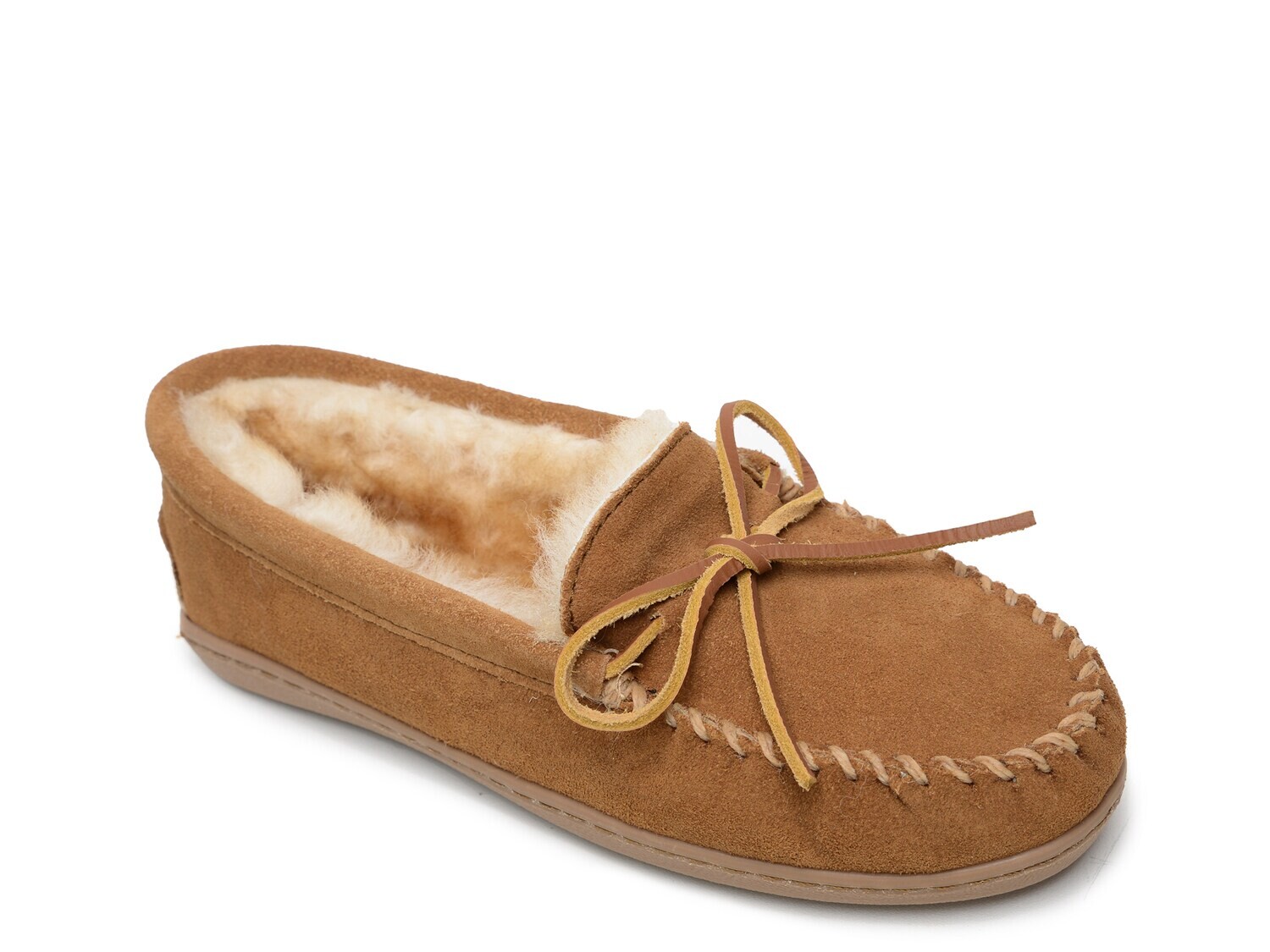 

Тапочки-мокасины Minnetonka на жесткой подошве, светло-коричневый