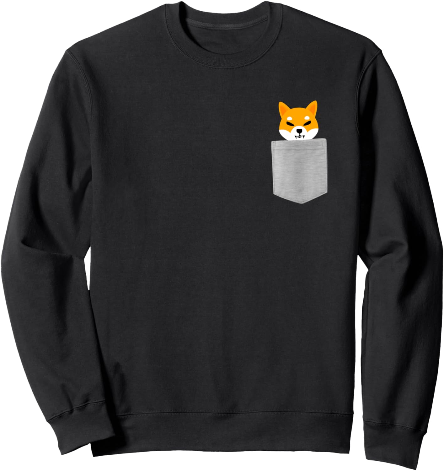 

Забавная резиновая толстовка с изображением сиба-ину в кармане, посвященная блокчейну и криптовалютам (HODL) Shiba Inu Coin Vibes, черный