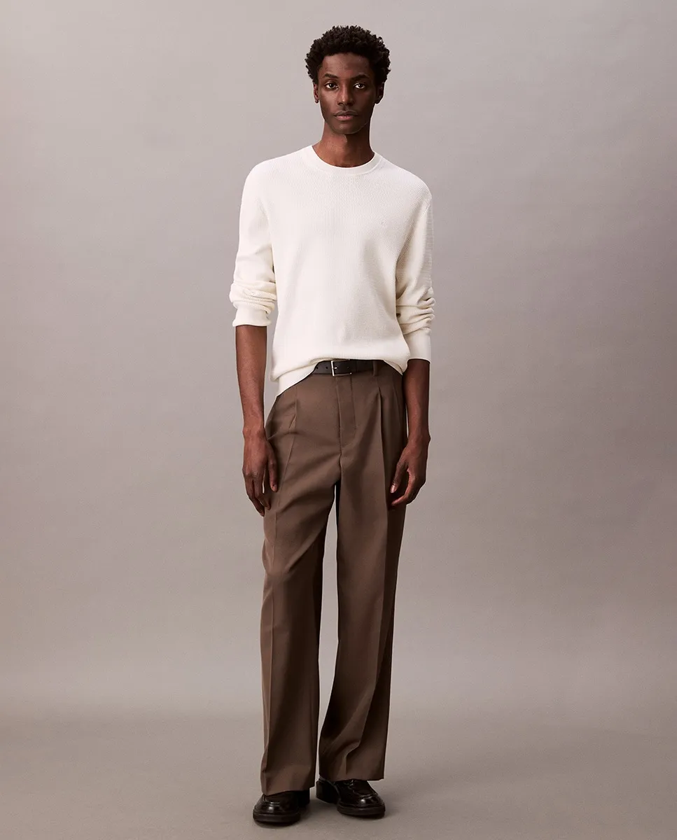 

Джерси Мужская хлопковая структура Calvin Klein, кремовый