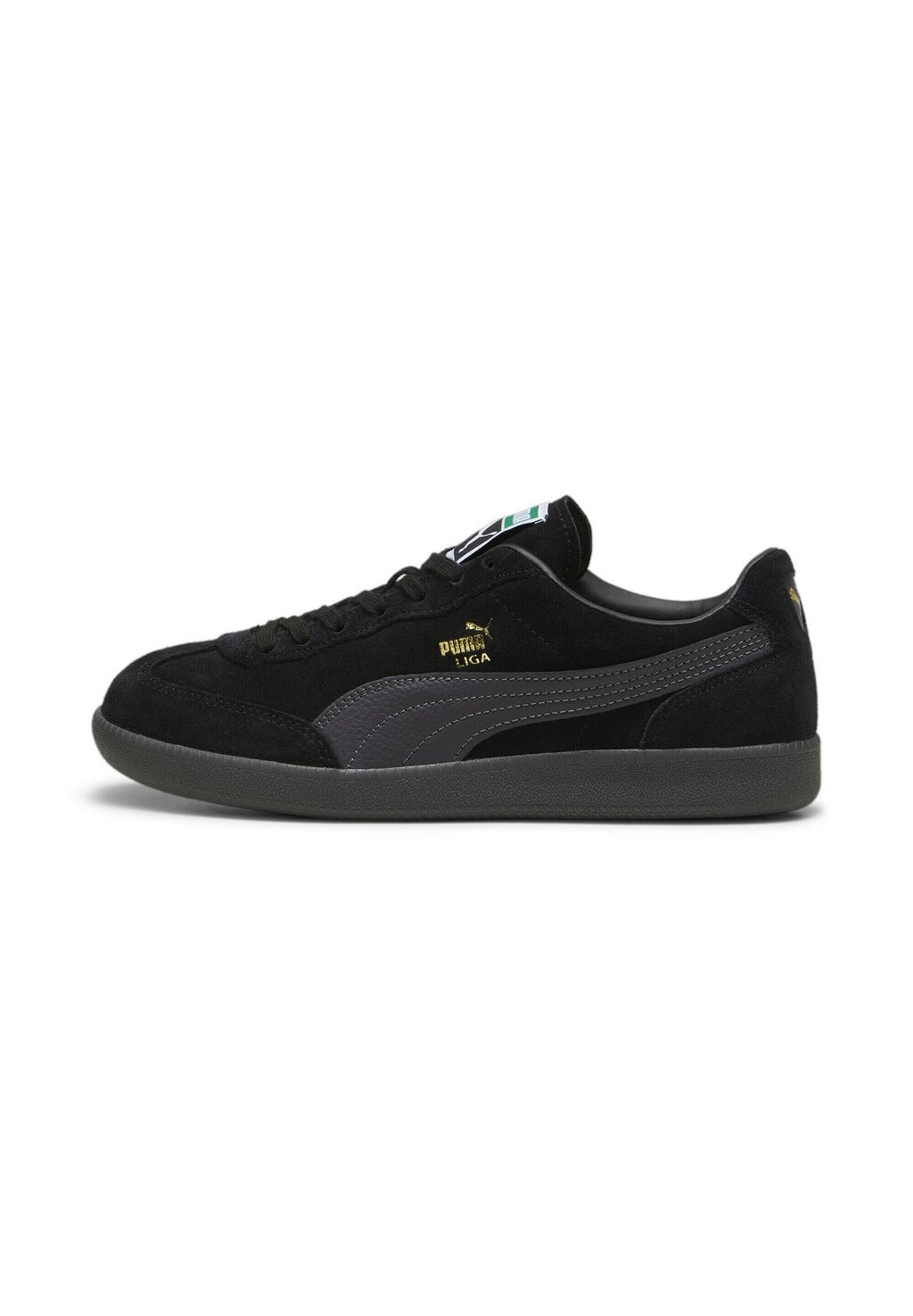 

Кроссовки Puma LIGA, цвет black dark coal gold, Черный, Кроссовки Puma LIGA, цвет black dark coal gold