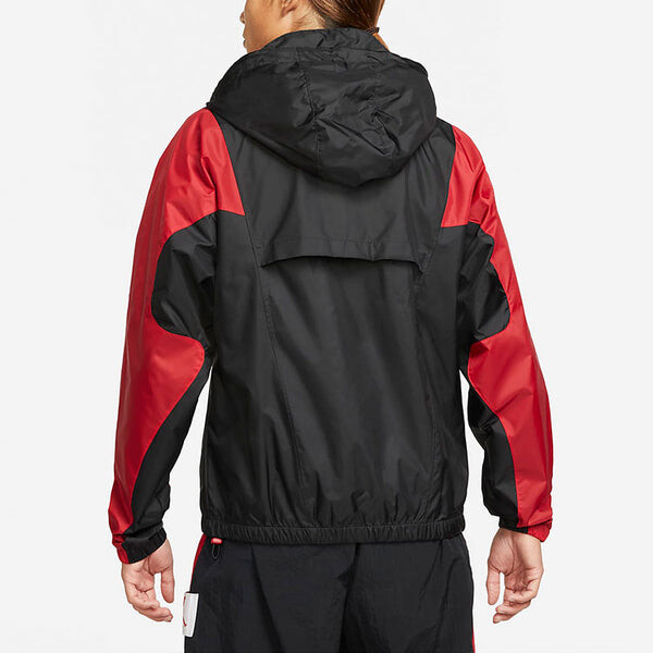 Куртка Air Jordan Contrasting Colors Casual Sports Hooded Jacket Black, черный — фото 4
