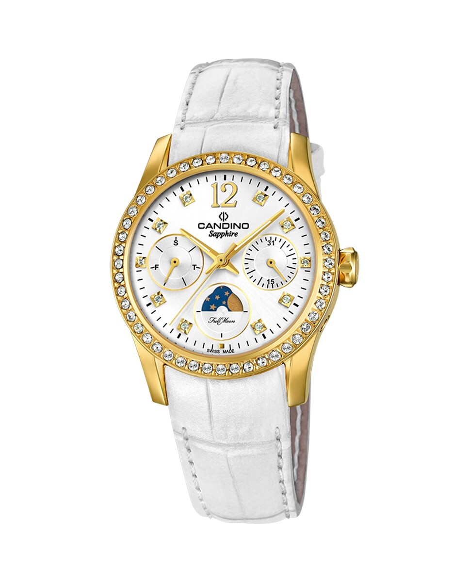 

Часы женские C4685/1 Lady Casual белые кожаные Candino, белый