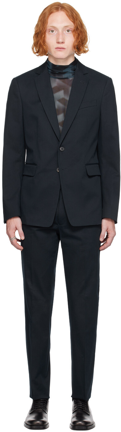 

Однобортный костюм Dries Van Noten, темно-синий