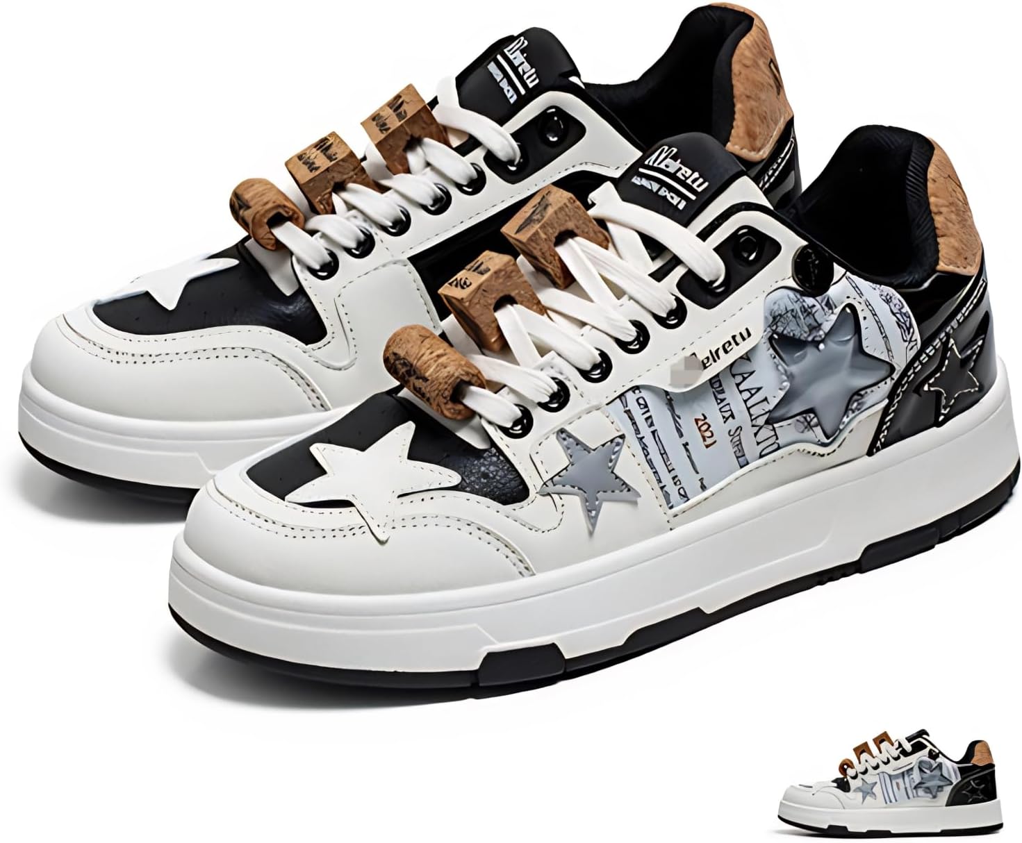 

Кроссовки Star Cork унисекс в ретро-стиле с массивной подошвой, женские и мужские, винтажные, модные, повседневные, эстетичные, в стиле Y2K Acaritouch, синий