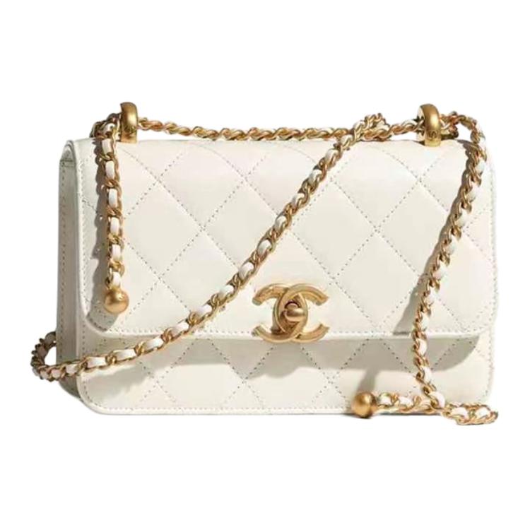 

CHANEL Сумка через плечо мини женская белая