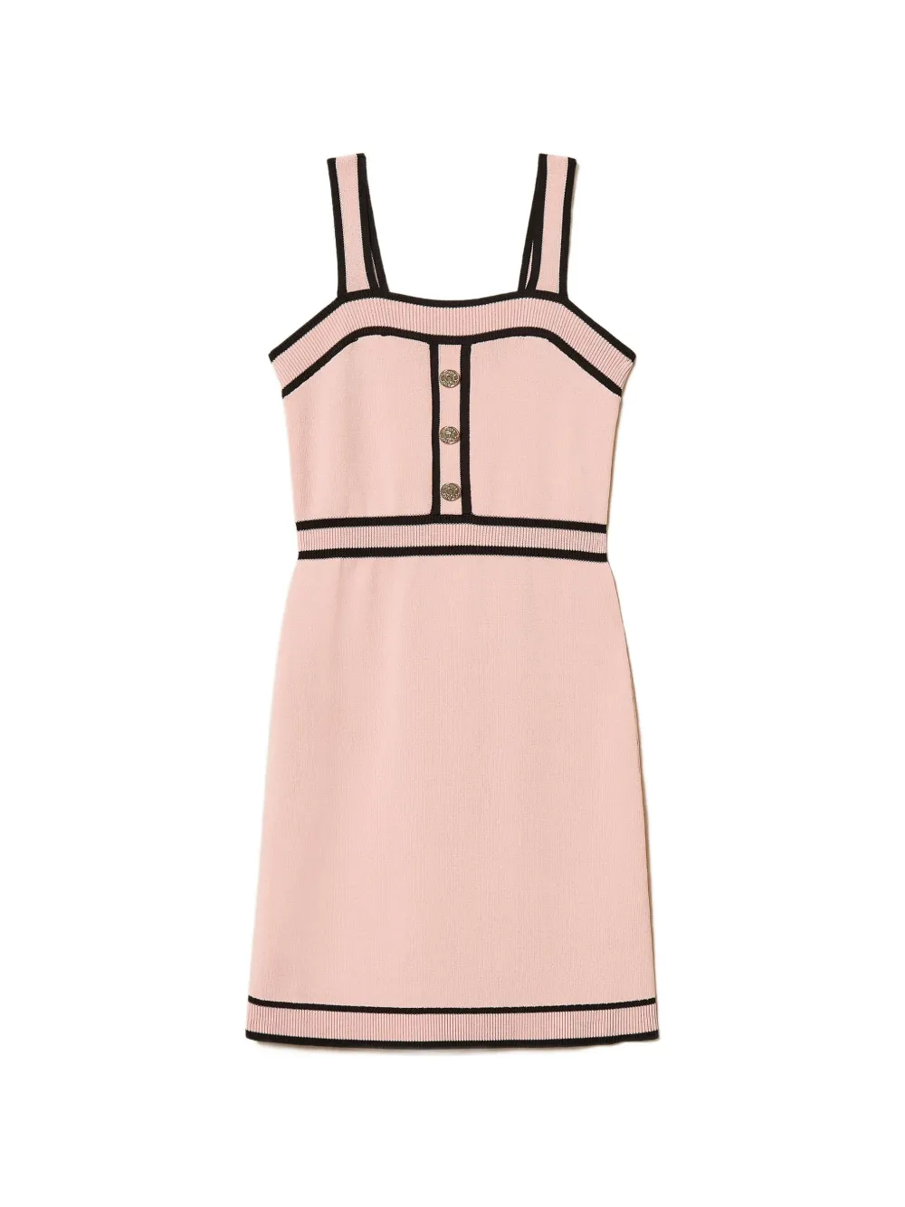 

Платье с контрастной отделкой Twinset Kids, розовый