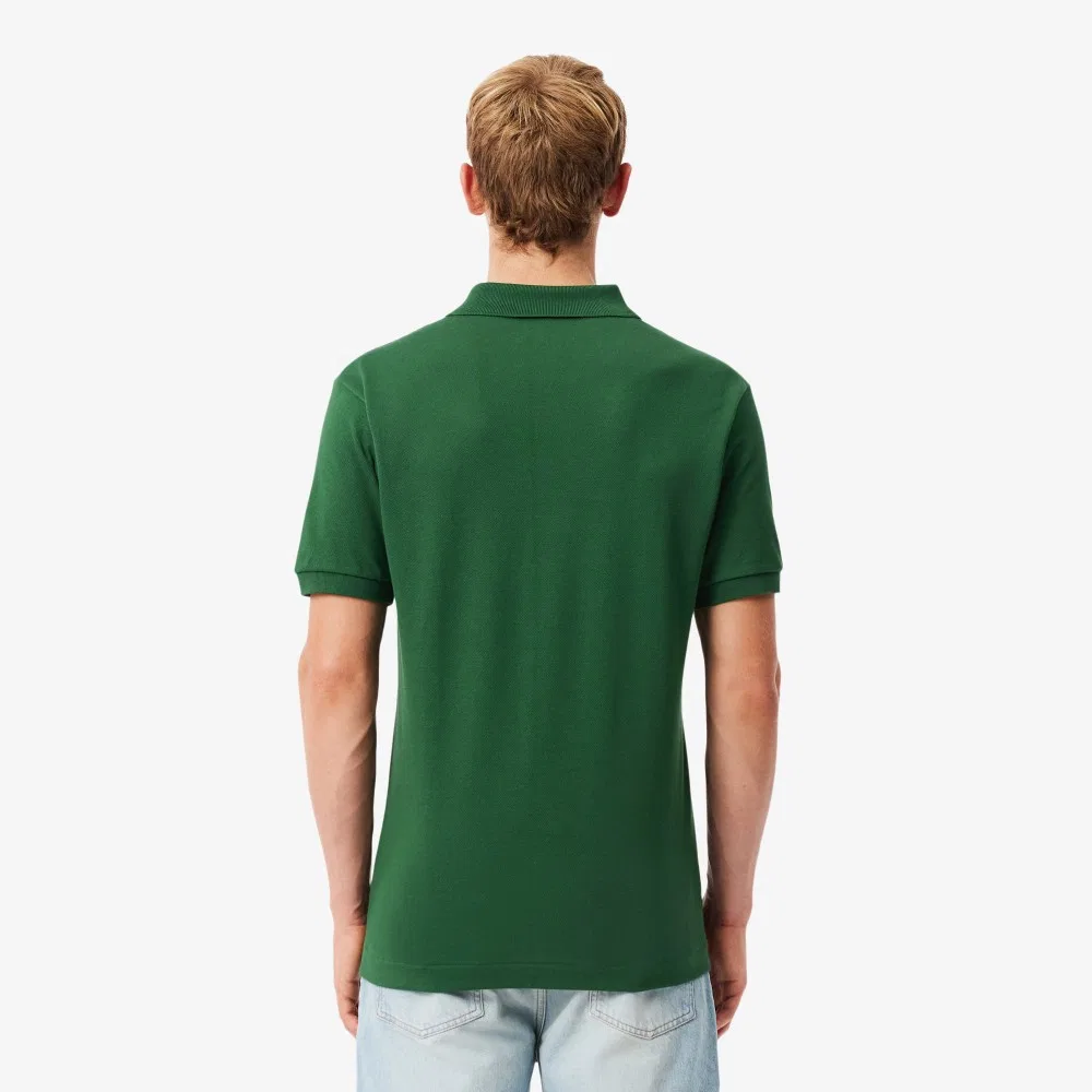 Рубашка-поло Lacoste Classic Fit мужская, с коротким рукавом, хлопок 100%, зеленый — фото 3