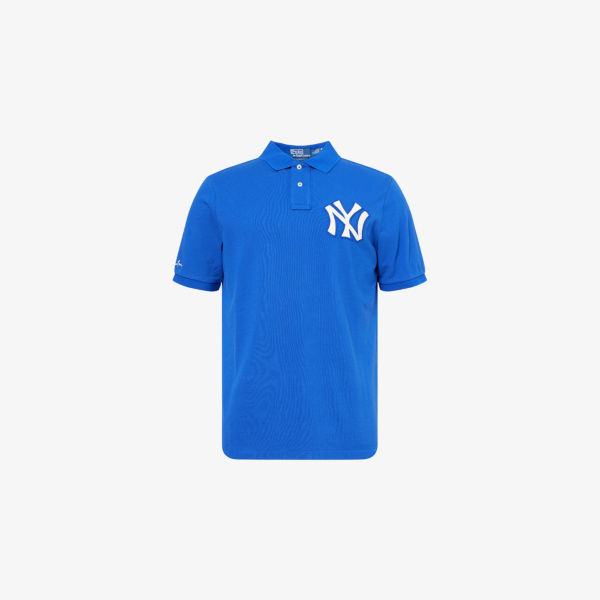 

Polo Ralph Lauren x MLB коллекция NY Yankees короткий рукав хлопковый пике поло Polo Ralph Lauren, цвет cruise royal