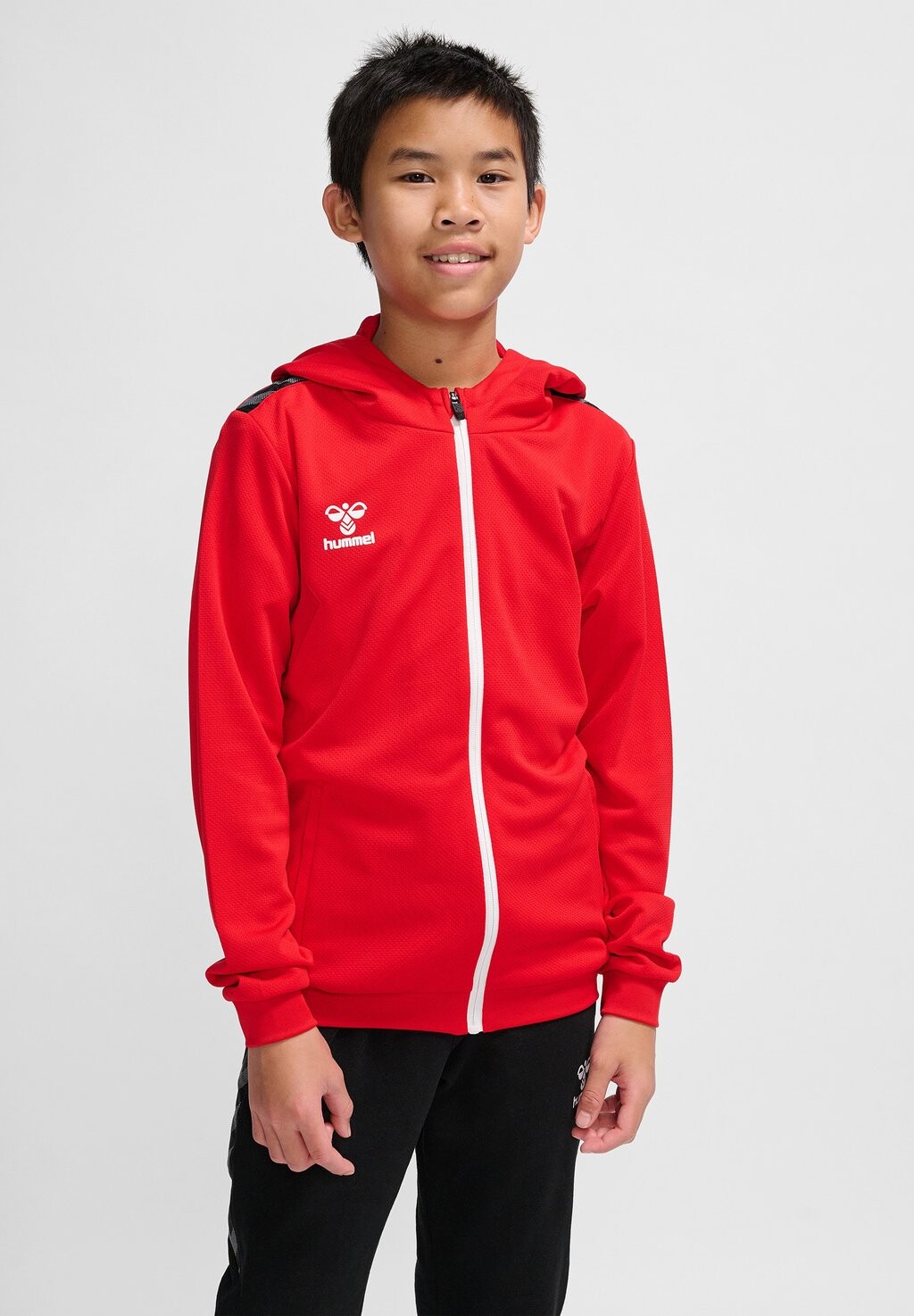 Куртка для тренировок HMLAUTHENTIC PL ZIP HOODIE Hummel, цвет true red — фото 2