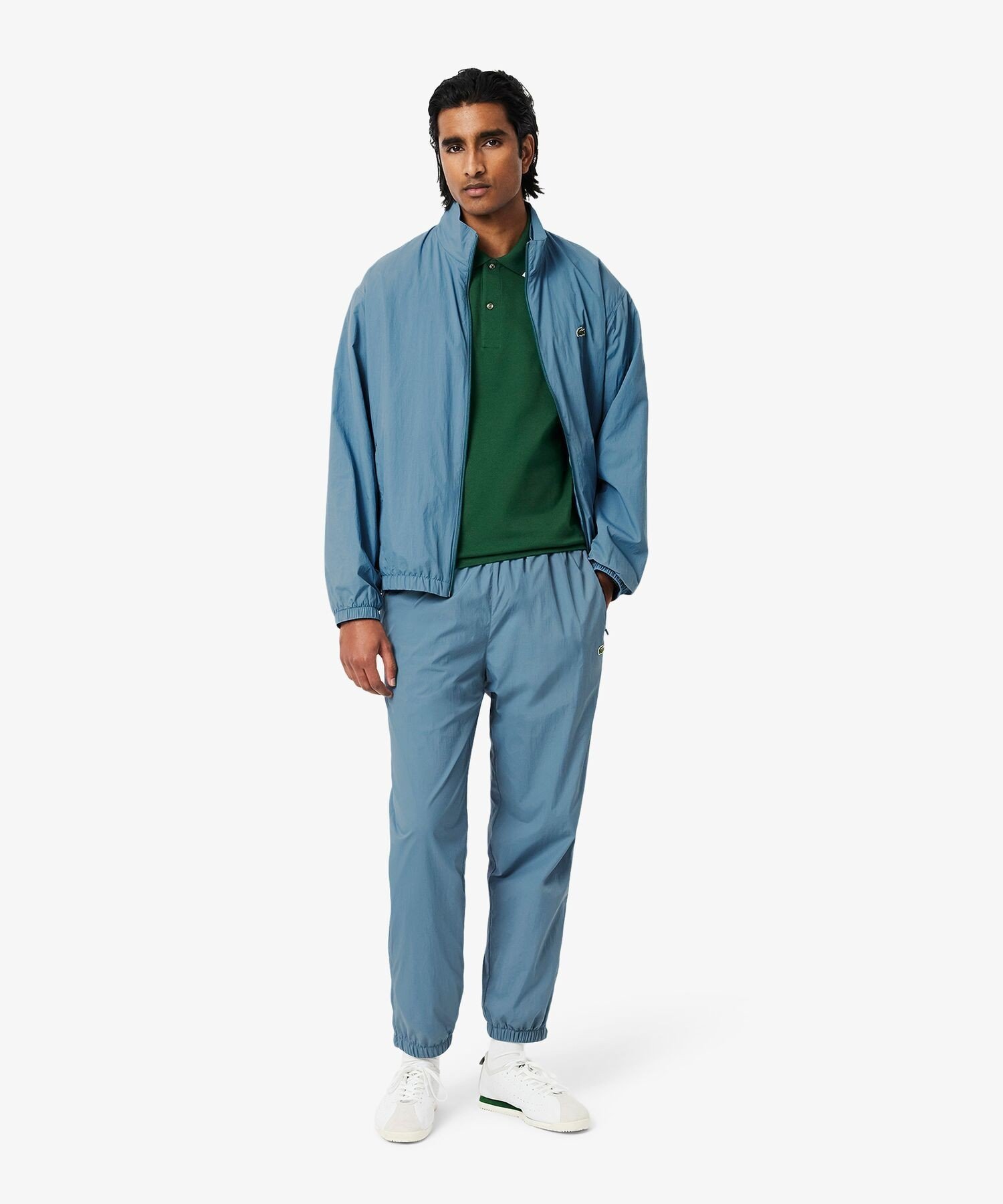 Легкие, водоотталкивающие спортивные брюки из обработанного нейлона LACOSTE, Grayish Blue — фото 2