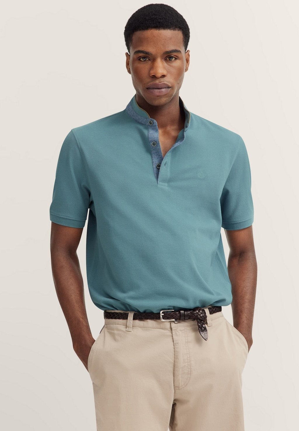 

Рубашка поло STAND-UP COLLAR bugatti, цвет Petrol