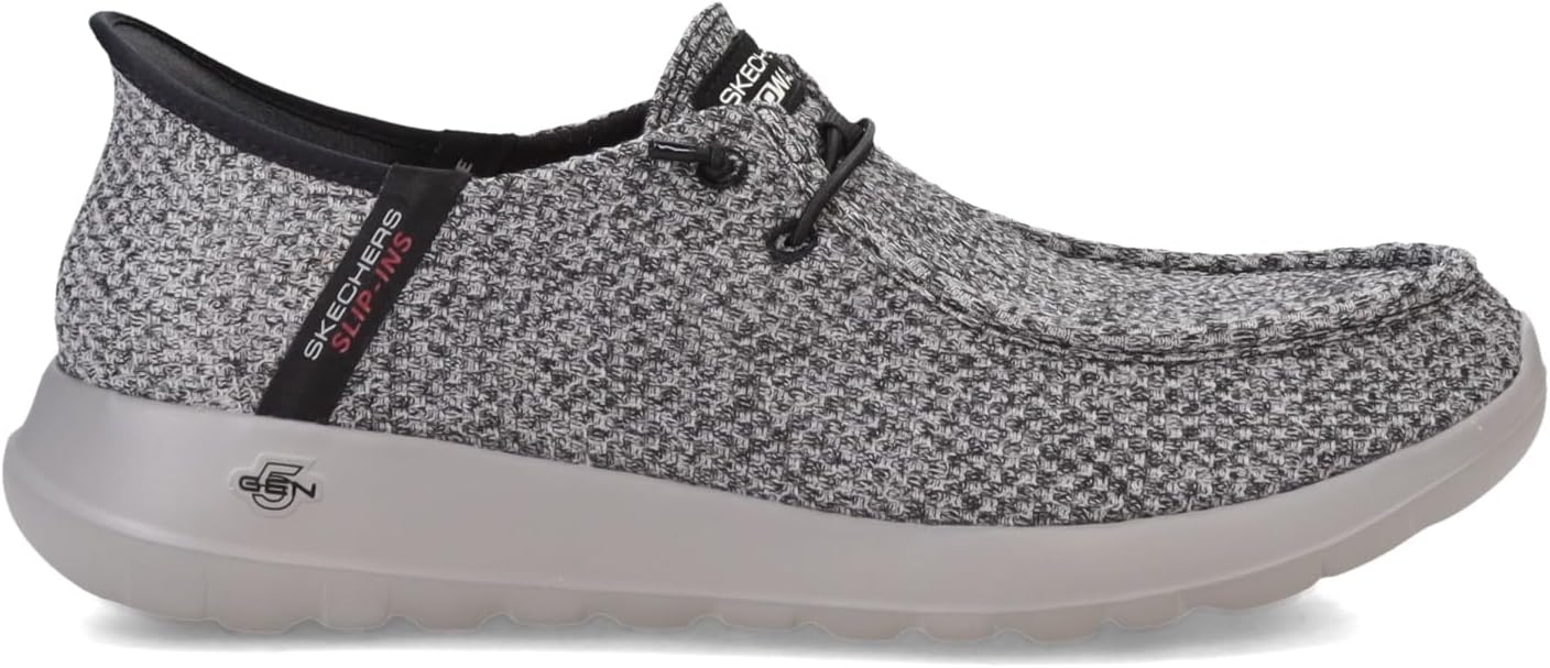 Мужские кроссовки Skechers Go Walk Max Free Hands слипоны, черный/серый — фото 3