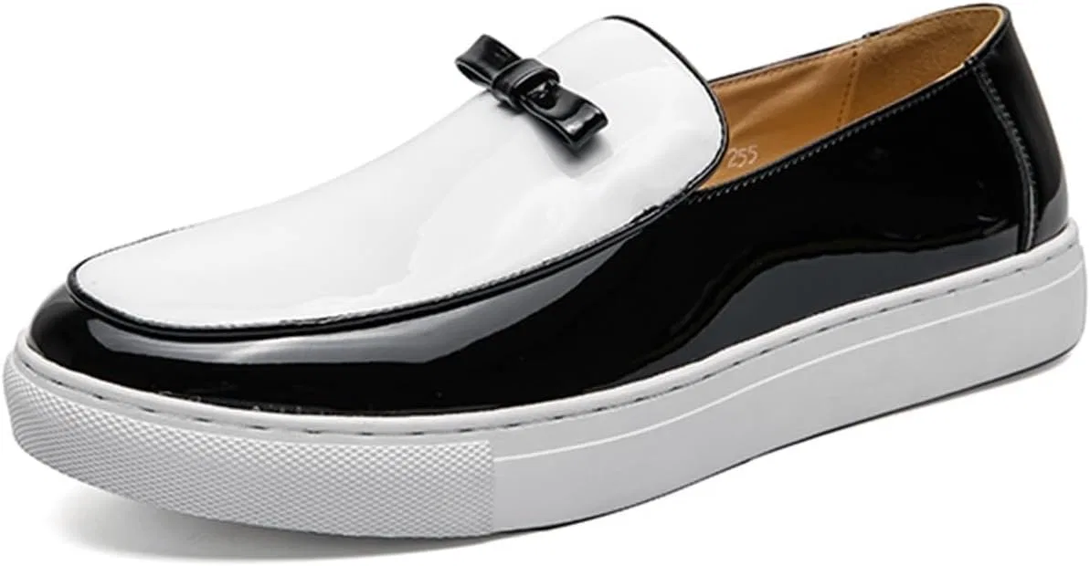 Лоферы мужские кожаные с кисточками, Slip-On, White EXAMEEEU
