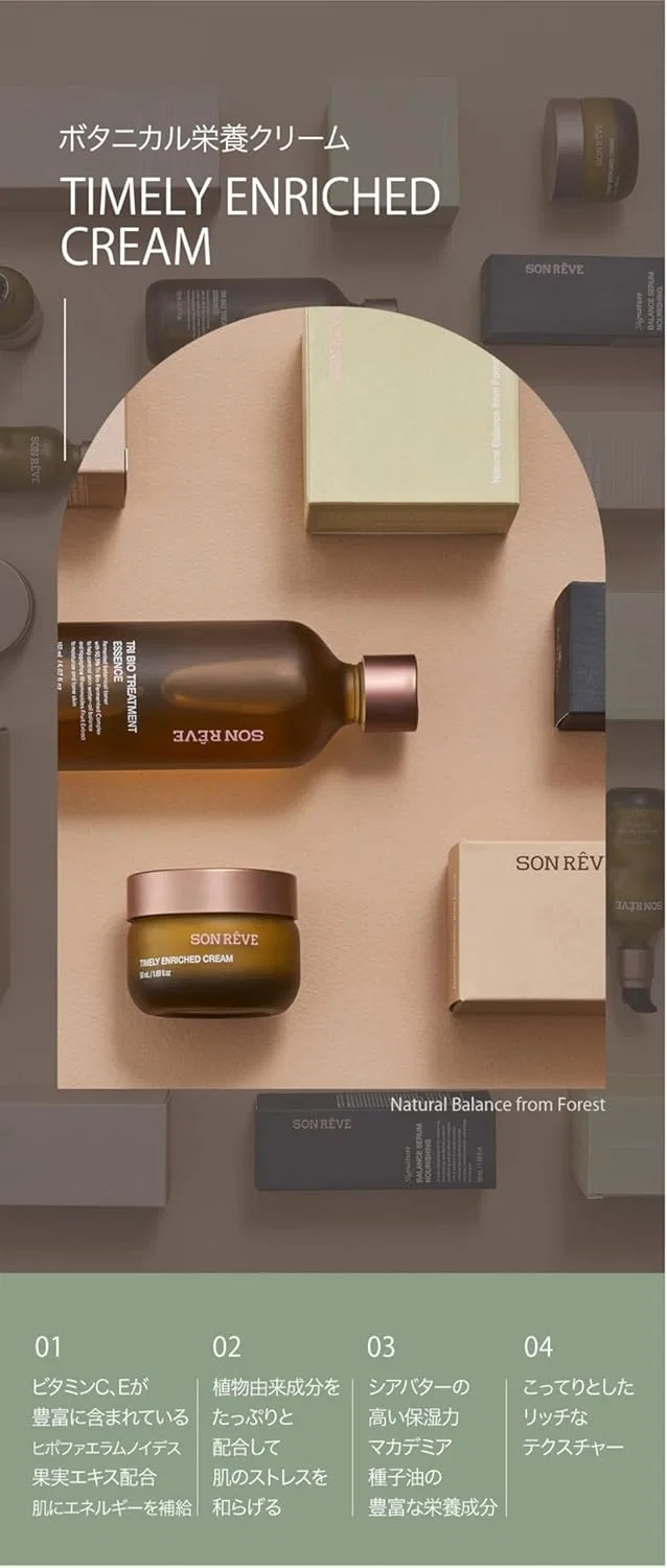 Крем для лица Sonreve — Дневной Enriched Cream Aging Care, интенсивное увлажнение, 50 мл — фото 3