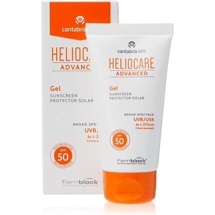 

Легкий солнцезащитный крем Advanced Gel Spf 50 50 мл для матового покрытия лица, Heliocare