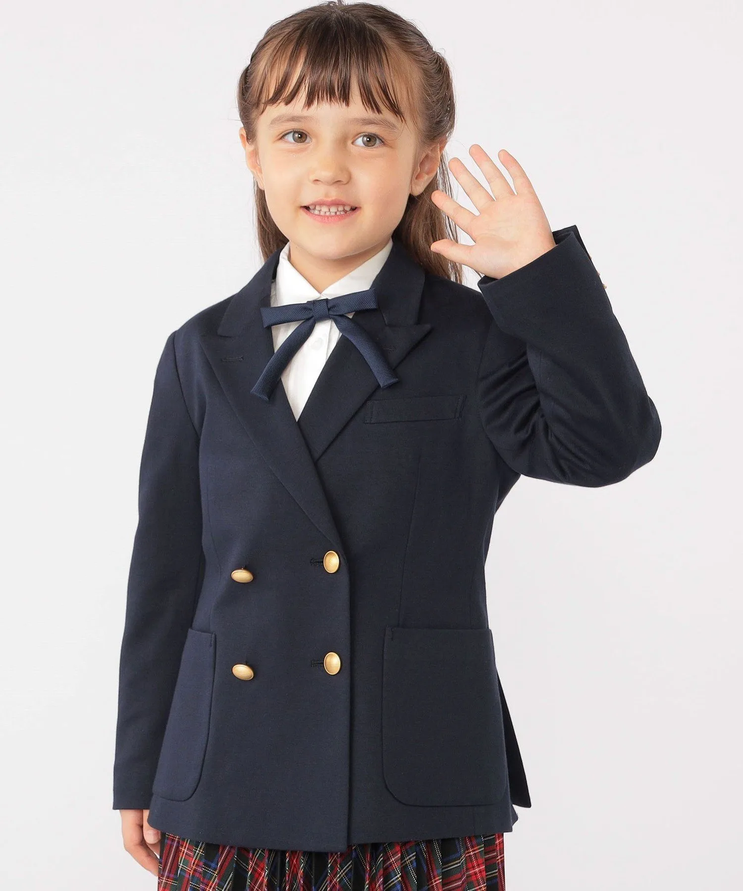 Детские шорты SHIPS: 110~130 см / Двубортная куртка из ткани понте SHIPS KIDS, Navy — фото 3