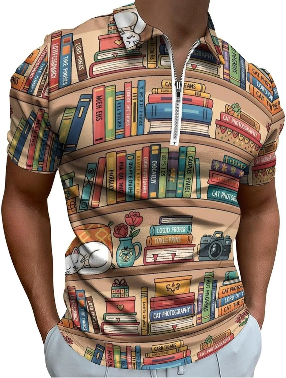 

Мужская футболка-поло с коротким рукавом и молнией PPIKTC