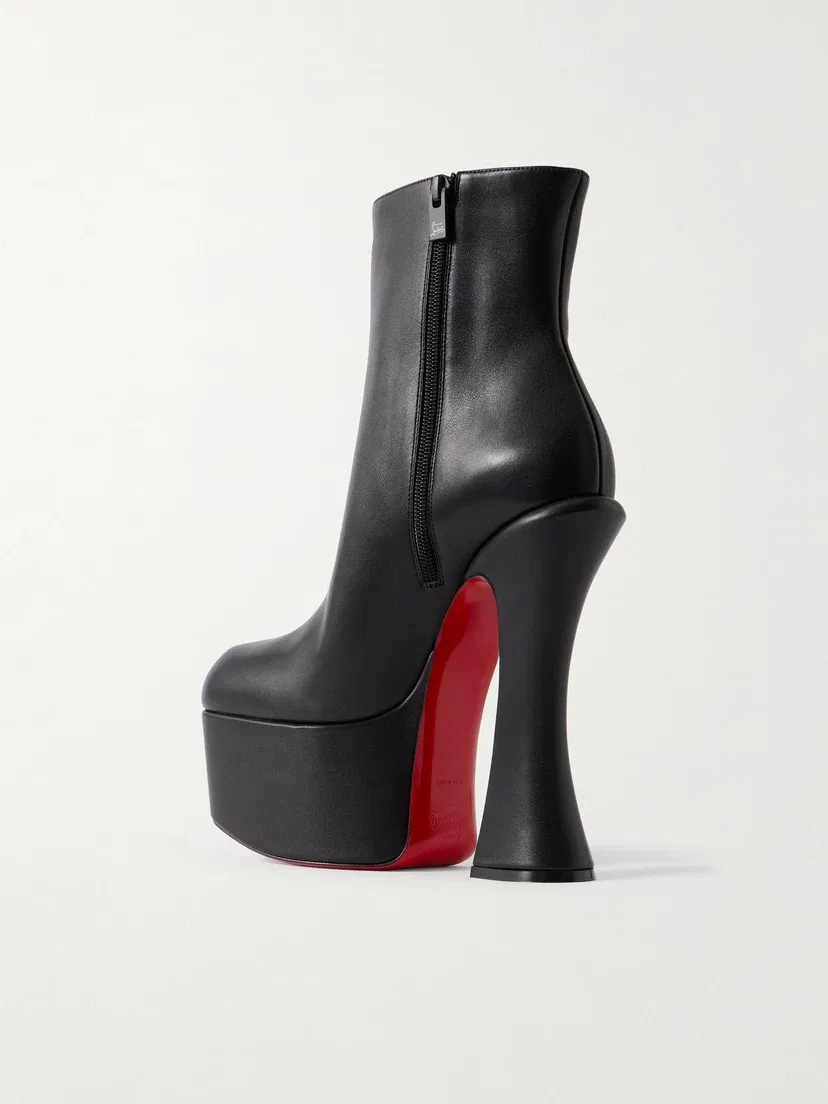 Ботильоны на платформе Aquabootie 160 из кожи Christian Louboutin, черный — фото 3