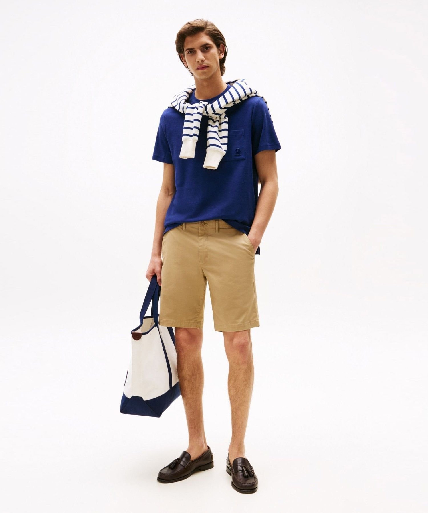 Футболка с монограммой TOMMY HILFIGER, Navy C7G — фото 3