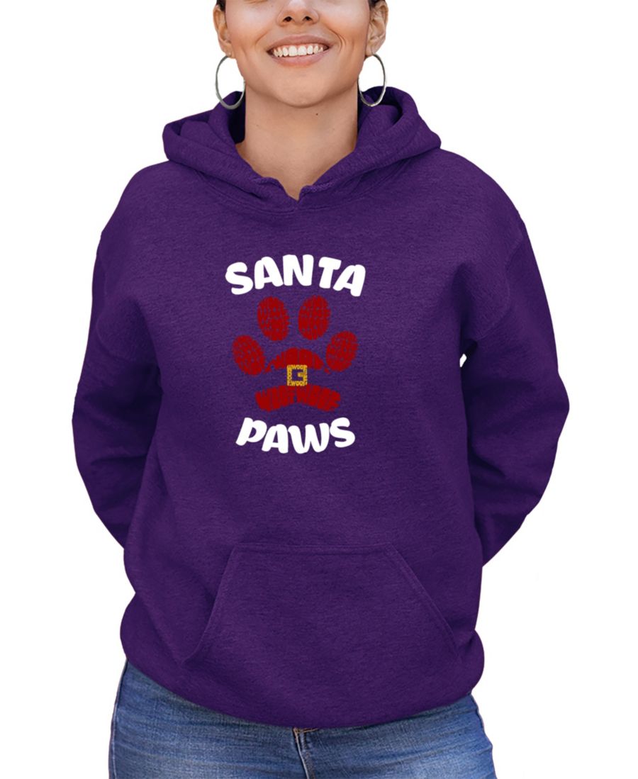 

Женская толстовка с длинными рукавами и надписью "Лапы Санта-Клауса" LA Pop Art, Purple