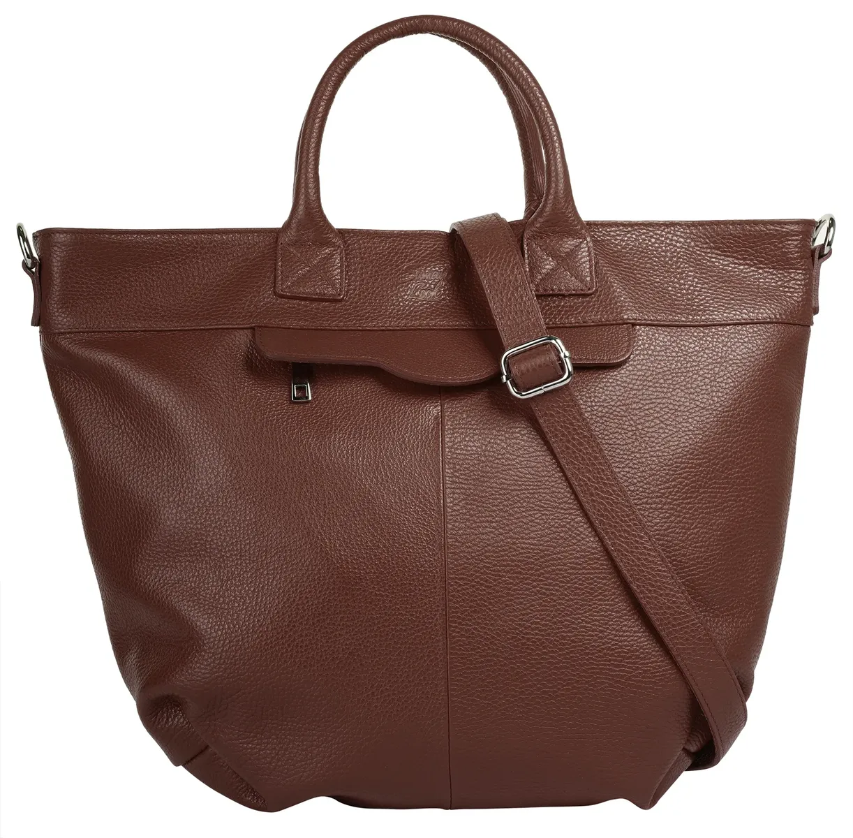 

Сумка с ручкой Samantha Look, натуральная кожа, производство Италия, коричневый