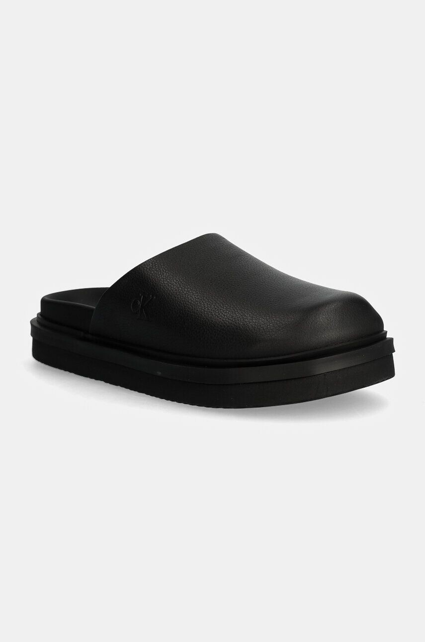 

Кожаные шлепанцы Calvin Klein Jeans HOME CLOG SLIDE MG LTH, черный