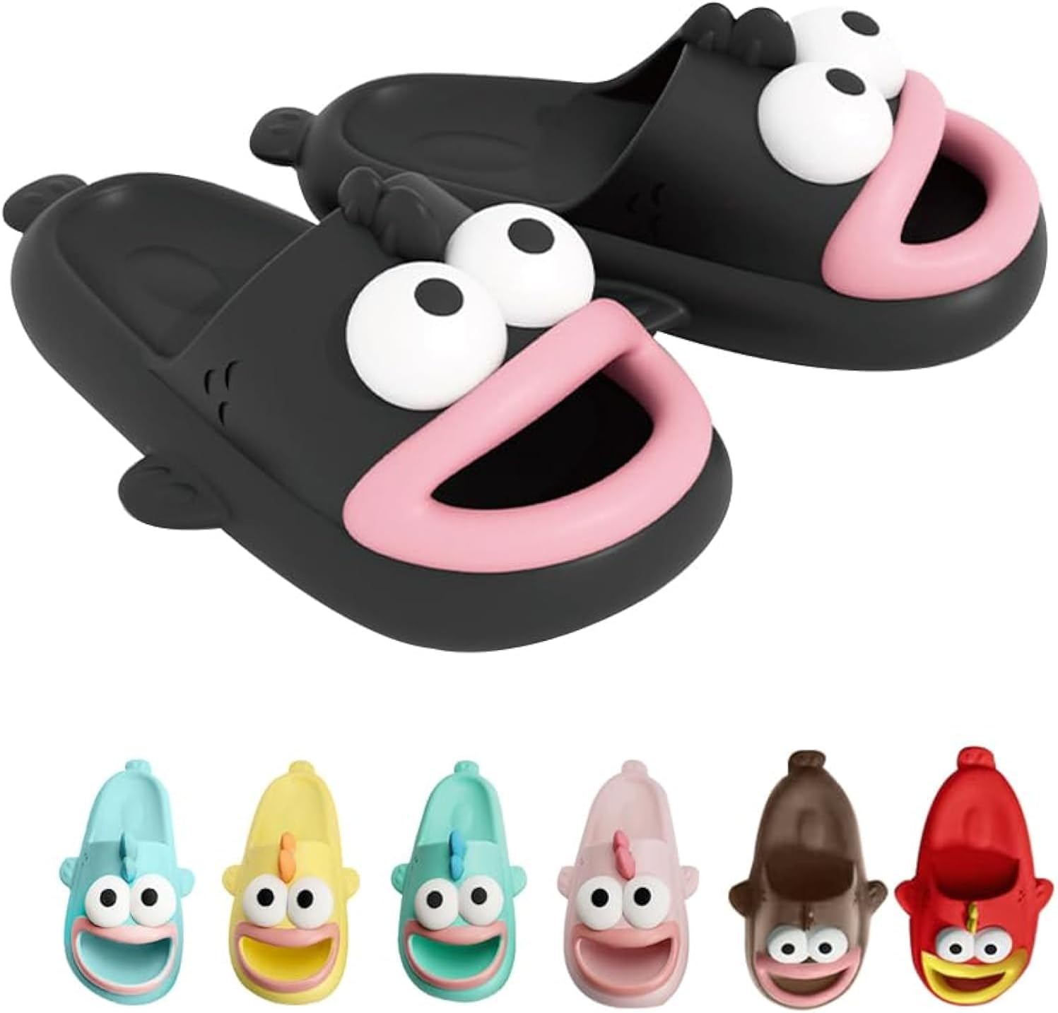 

Тапочки с язычком, шлепанцы «Рыбий облачный» для женщин и мужчин, тапочки с животными, сандалии с открытым носком, летние нескользящие пляжные тапочки для душа Tokisaki, черный