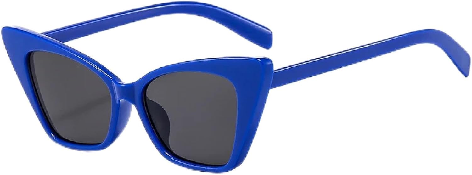 

Модные солнцезащитные очки в крупной оправе «кошачий глаз» для женщин и мужчин, для уличной фотографии и активного отдыха, унисекс, с защитой от УФ-излучения UV400 TKKTLLT, Blue Gray