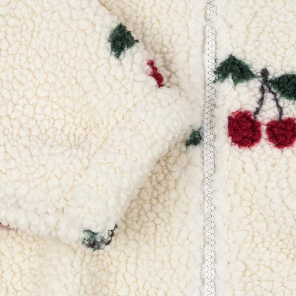 Детская флисовая куртка Cherry Judy Teddy вишнёвая от Konges Sloejd — фото 4