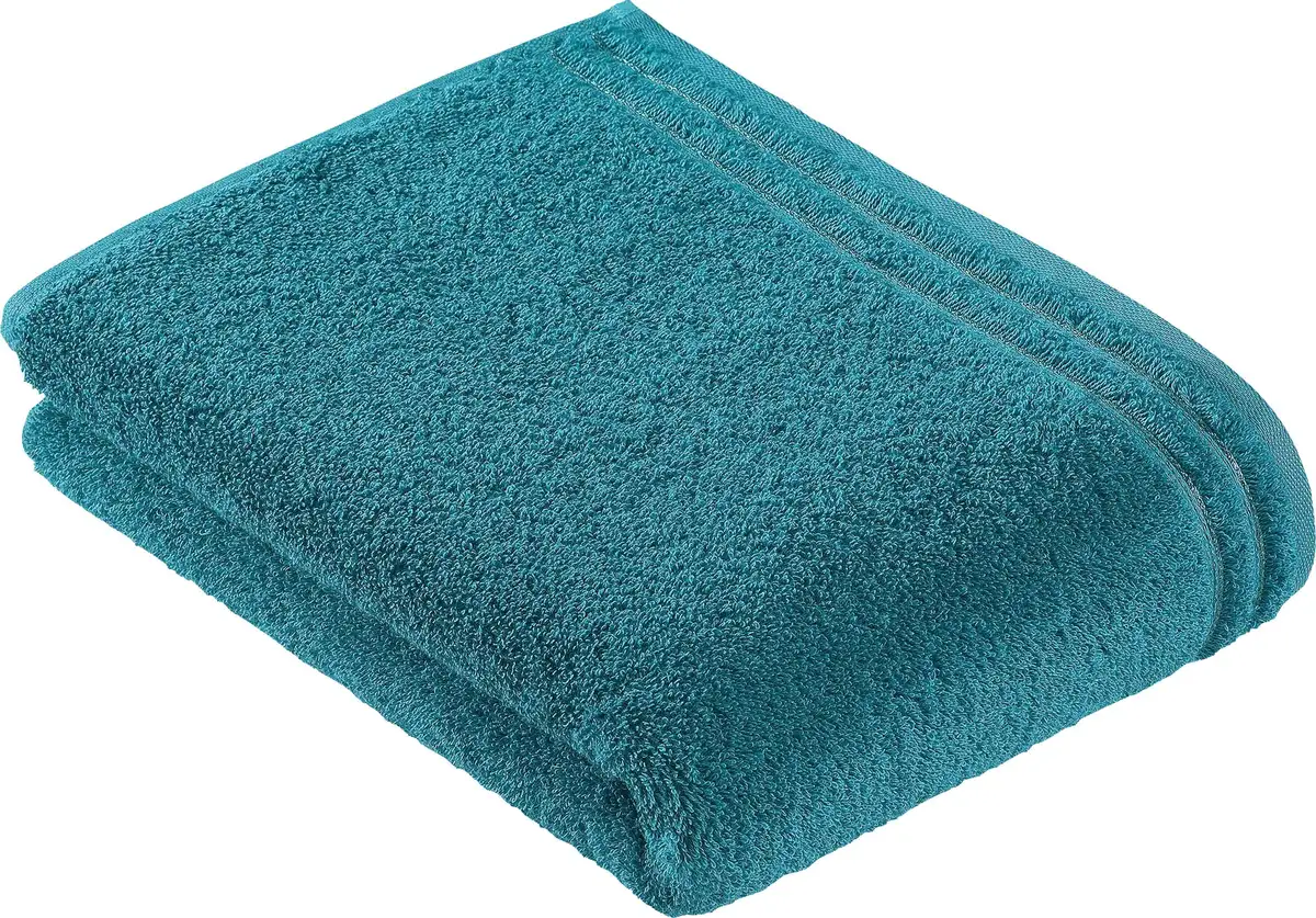 

Полотенце Vossen "Calypso Feeling", (1 шт.), с узкой каймой, из 100% хлопка, веганское, однотонное 100х150 см (1 шт.), цвет lagoon