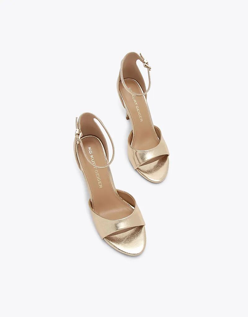 Босоножки на каблуке KG Kurt Geiger Serena в золоте — фото 2