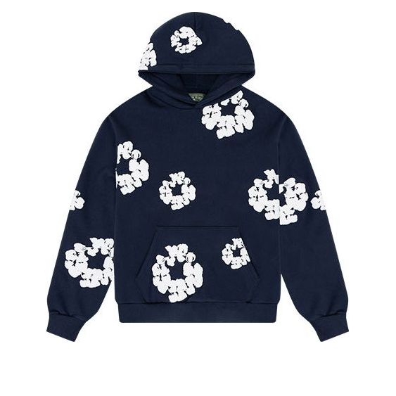

Худи Denim Tears Cotton Wreath Logo Hoodie 'Navy White', темно-синий