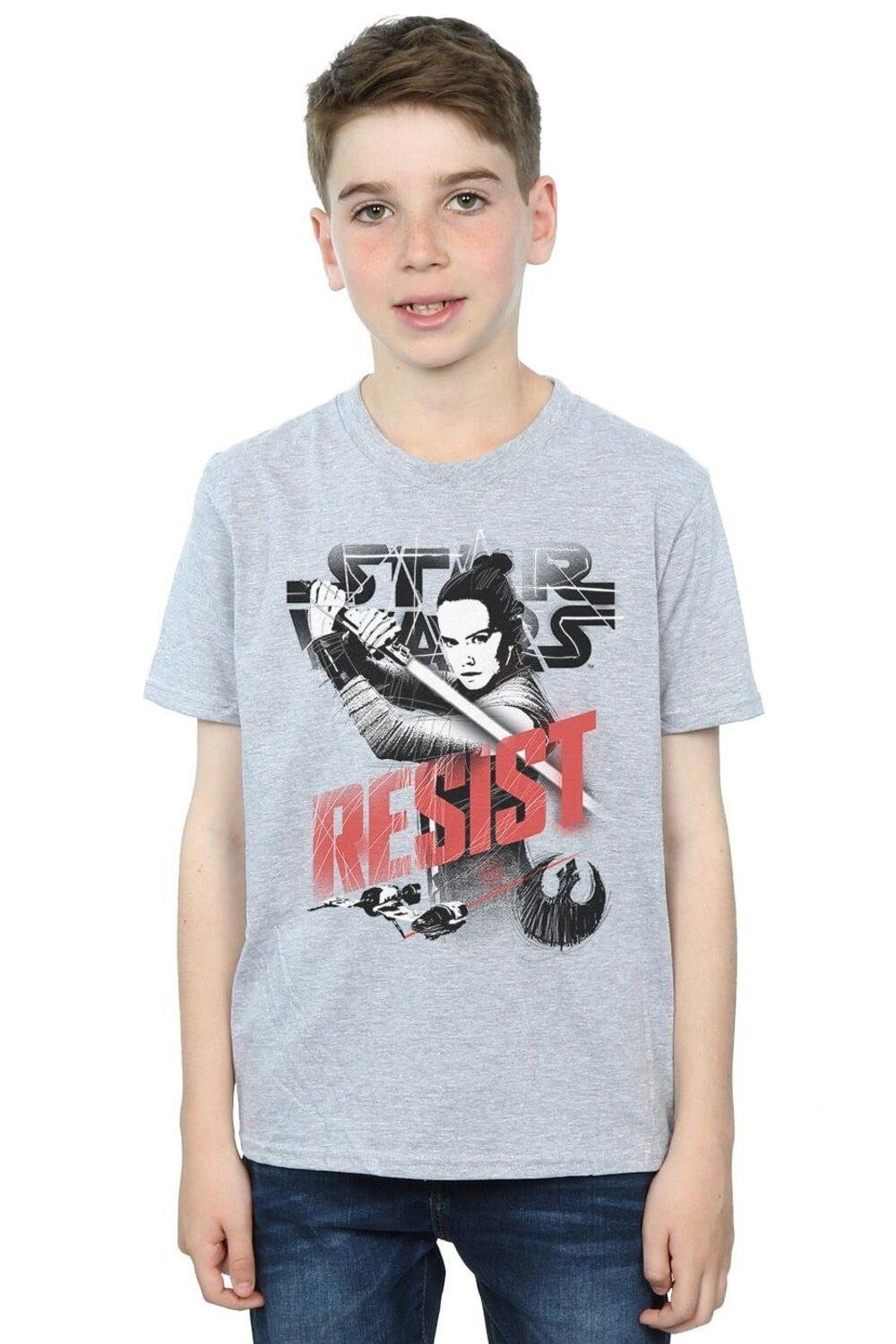 

Футболка «Последний джедай Рей Сопротивление» Star Wars, серый