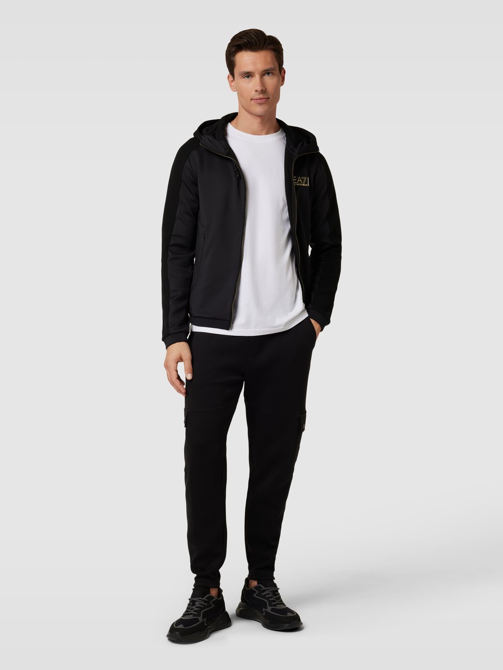 

Толстовка с нашивкой-лейблом EA7 Emporio Armani, черный