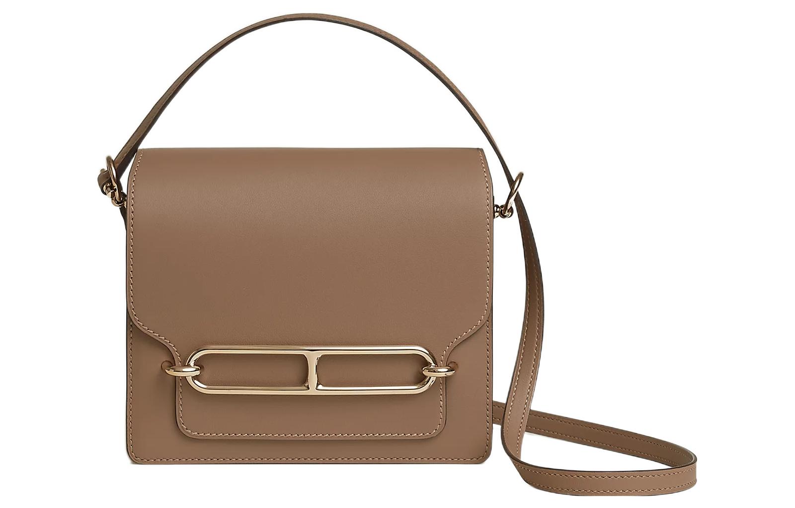 

Сумка кросс-боди Roulis Swift из телячьей кожи с пряжкой-пятачком, обычного размера, женская, цвет D0 бежевый Weimar Dog бежевый HERMES