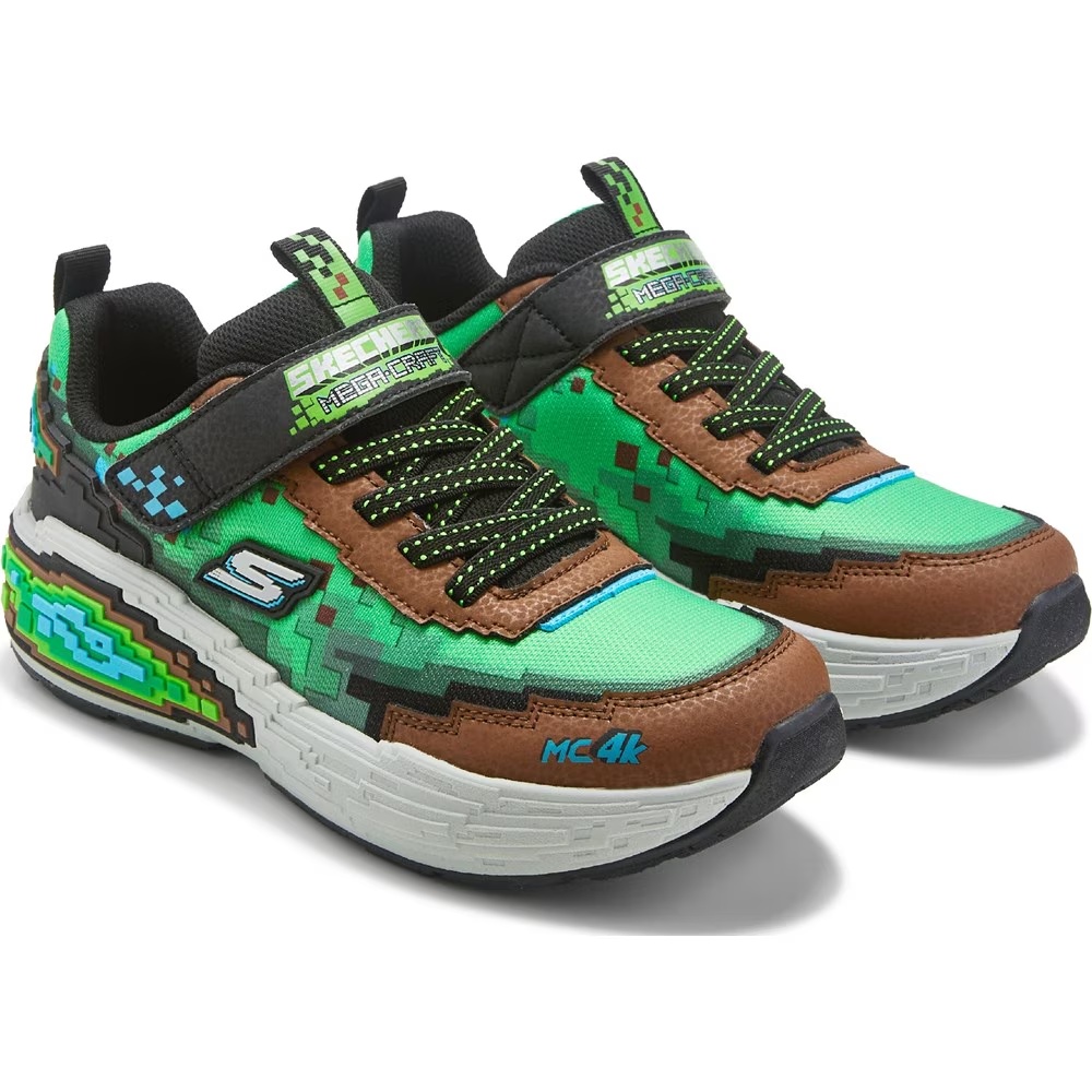 

Детские кроссовки Skechers mega-craft 4k для маленьких и больших детей, brown/green