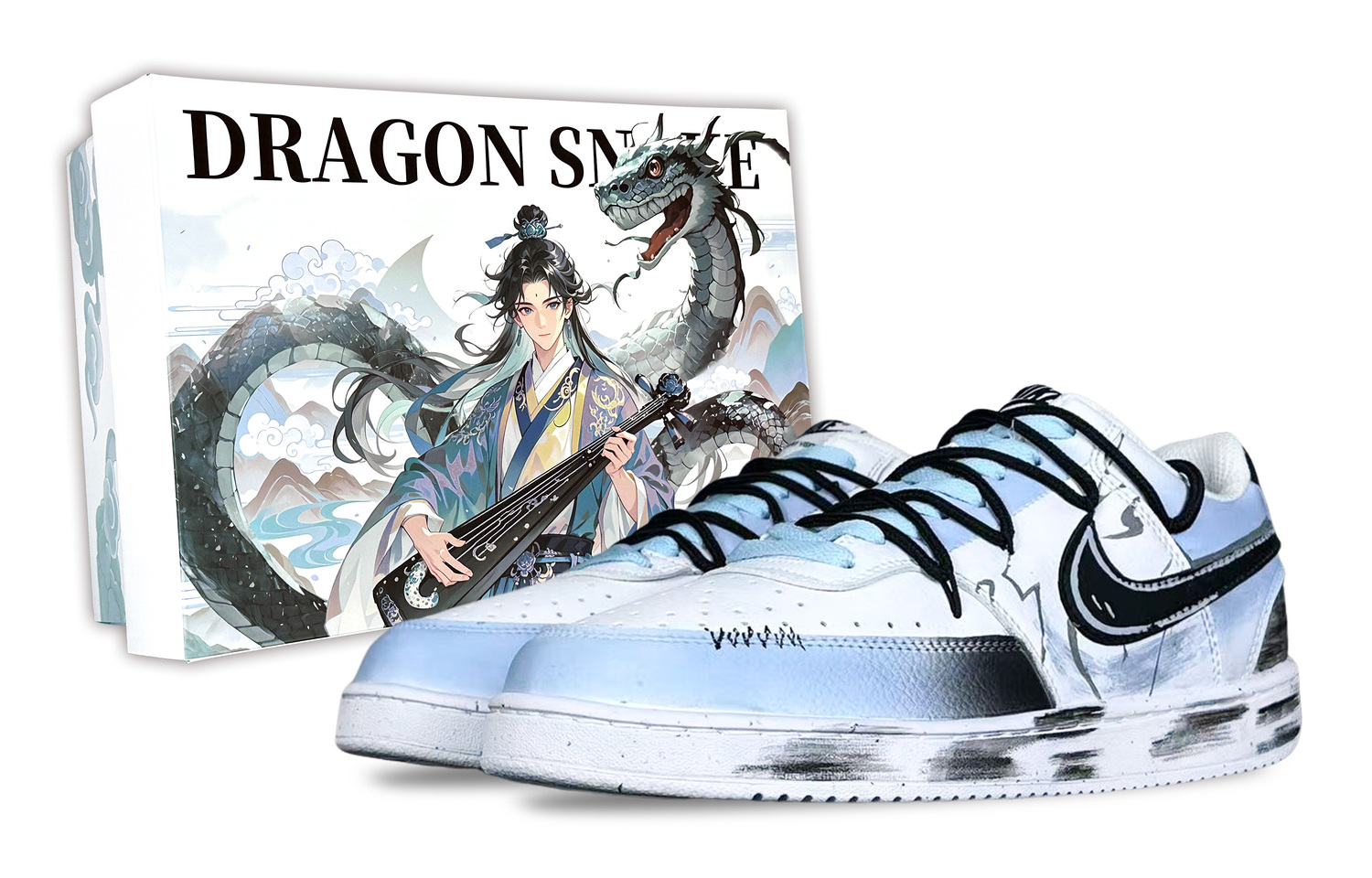 

Nike Кроссовки Court Vision 1 мужские низкие Blue/Black