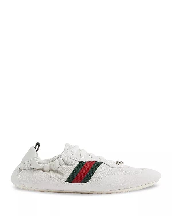 Женские кроссовки-рубашки Gucci, белый — фото 2