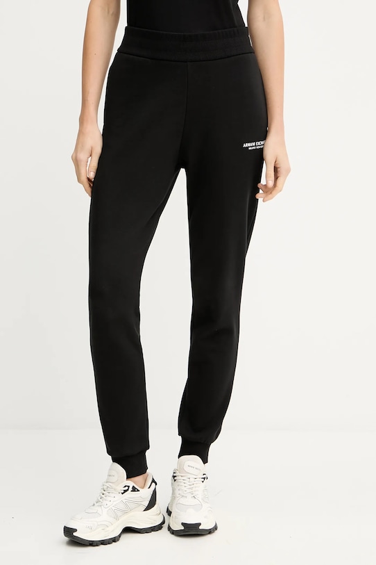 

Хлопковые спортивные брюки Armani Exchange, черный