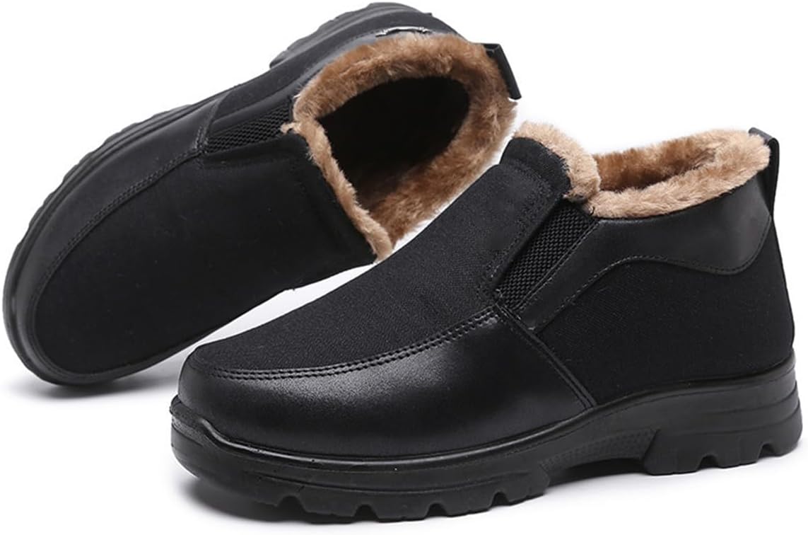 

Мужские зимние водонепроницаемые теплые удобные нескользящие ботинки, зимние ботинки для мужчин, мужские ботинки на каждый день Inomak, черный