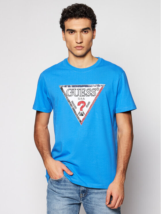 

Футболка стандартного кроя Guess, синий
