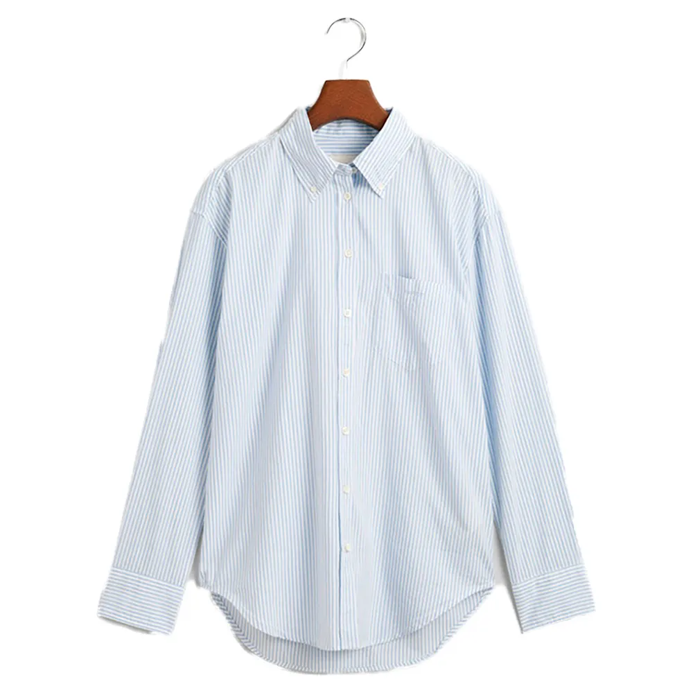 

Рубашка с длинным рукавом Gant Relaxed Fit Striped Luxury Oxford, синий