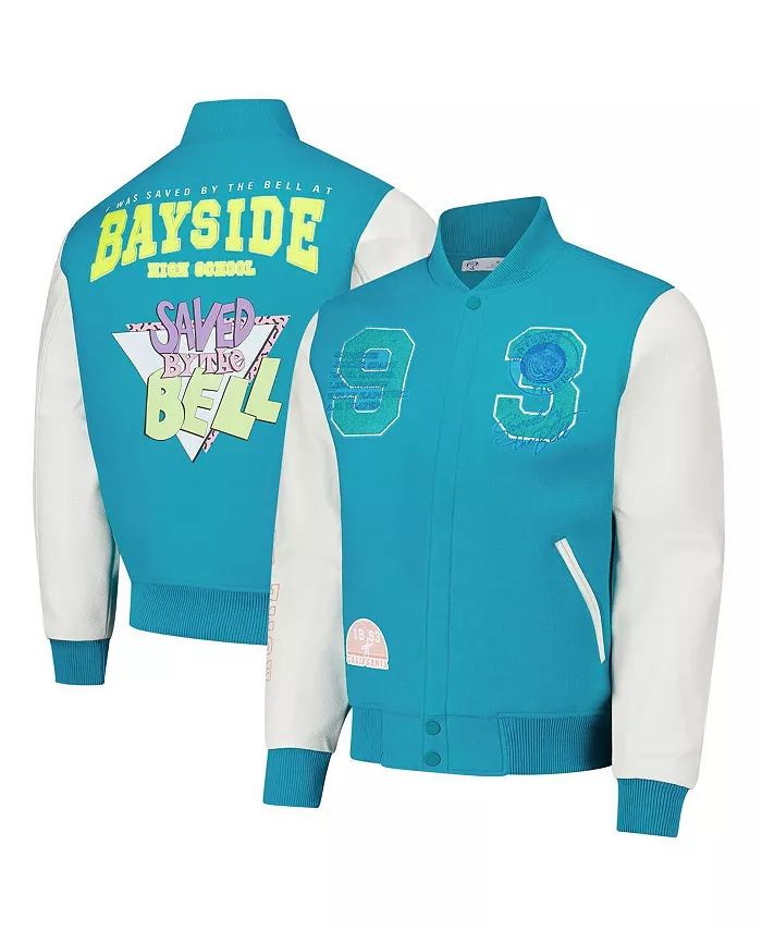 

Мужская бейсбольная куртка на молнии Aqua Saved by the Bell Tigers Freeze Max