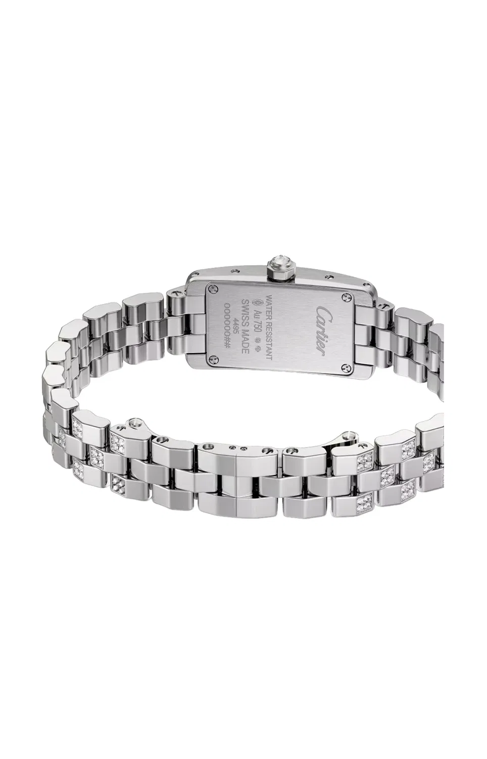 TANK AMÉRICAINE, МОДЕЛЬ МИНИ, БЕЛОЕ ЗОЛОТО, БРИЛЛИАНТЫ, КВАРЦ - WJTA0067 CARTIER, золотой — фото 3