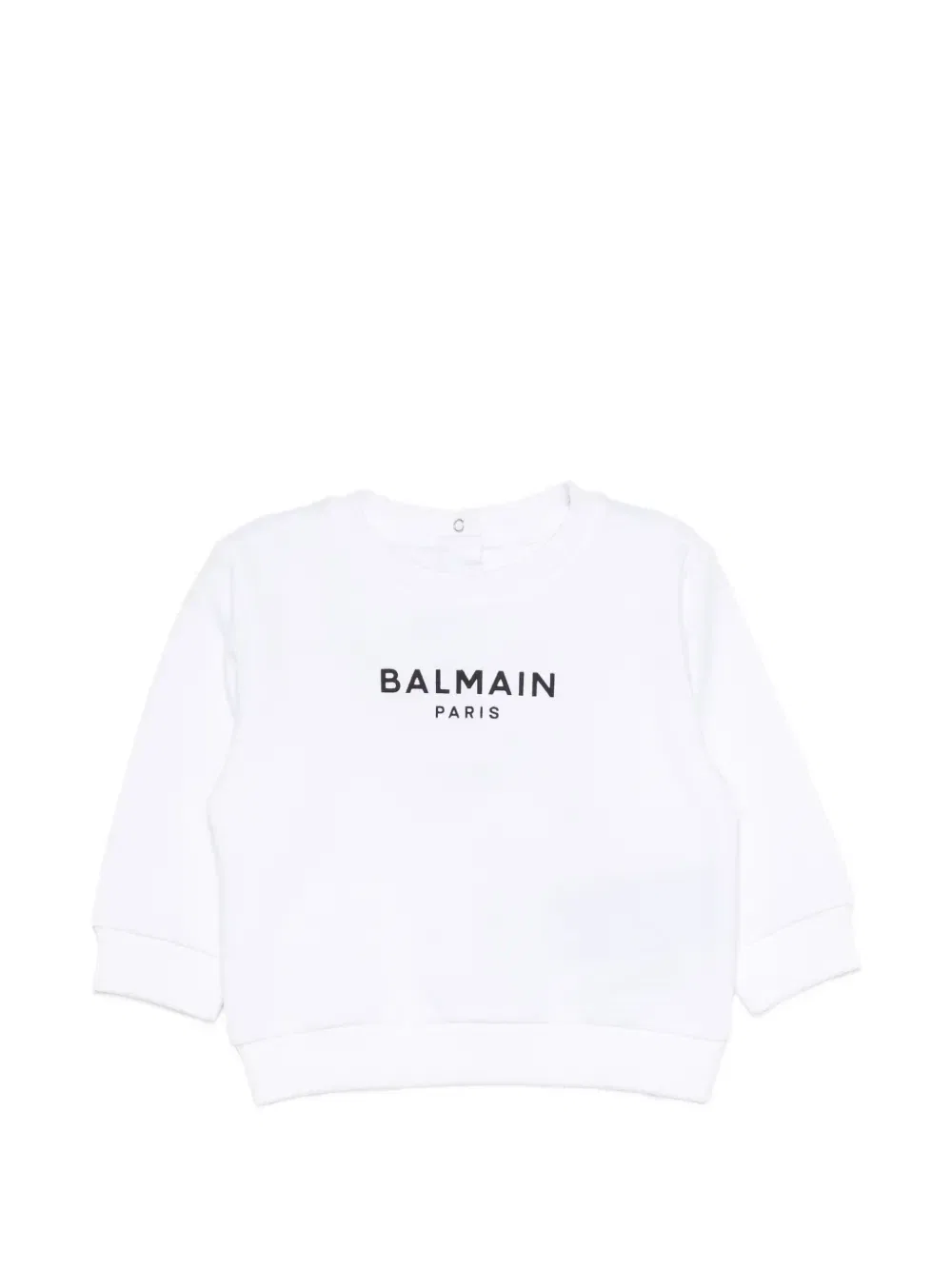 Хлопковая толстовка с логотипом Balmain Kids, белый